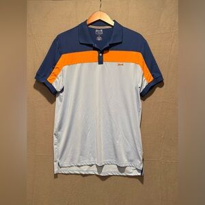 Le Tigre Men's Polo in Navy, Orange & Light Blue